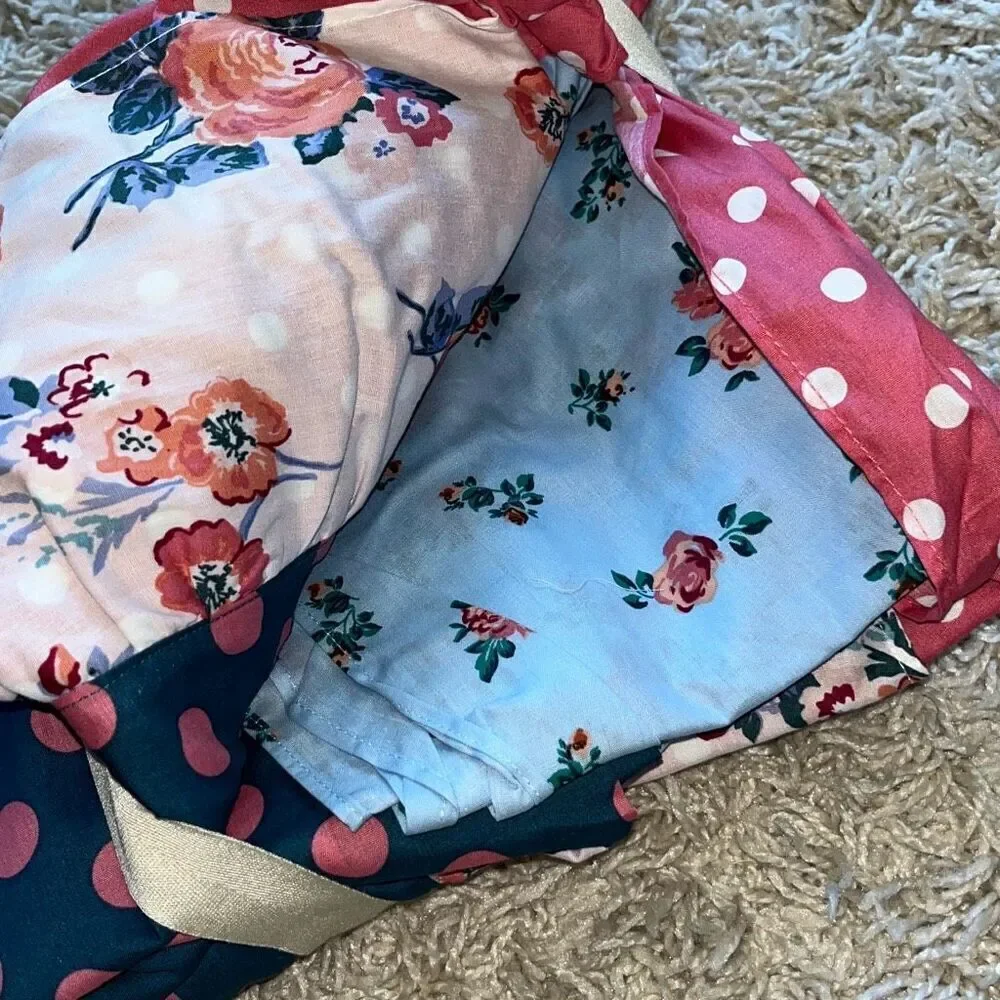 NWT Matilda Jane Queen- Crib Bed Skirt Like a Baby Florals Polka Dot